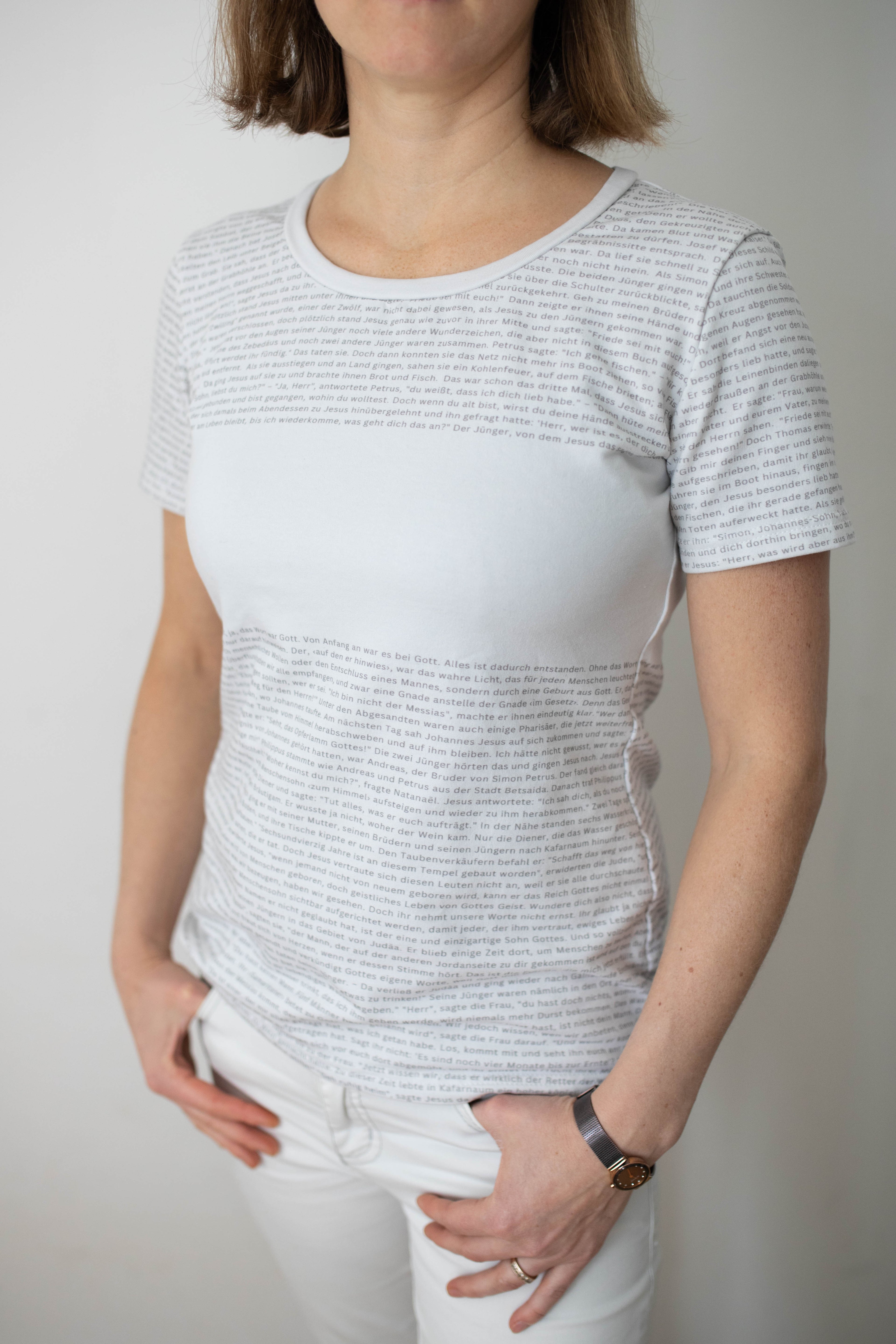 T-Shirt Johannesevangelium grau