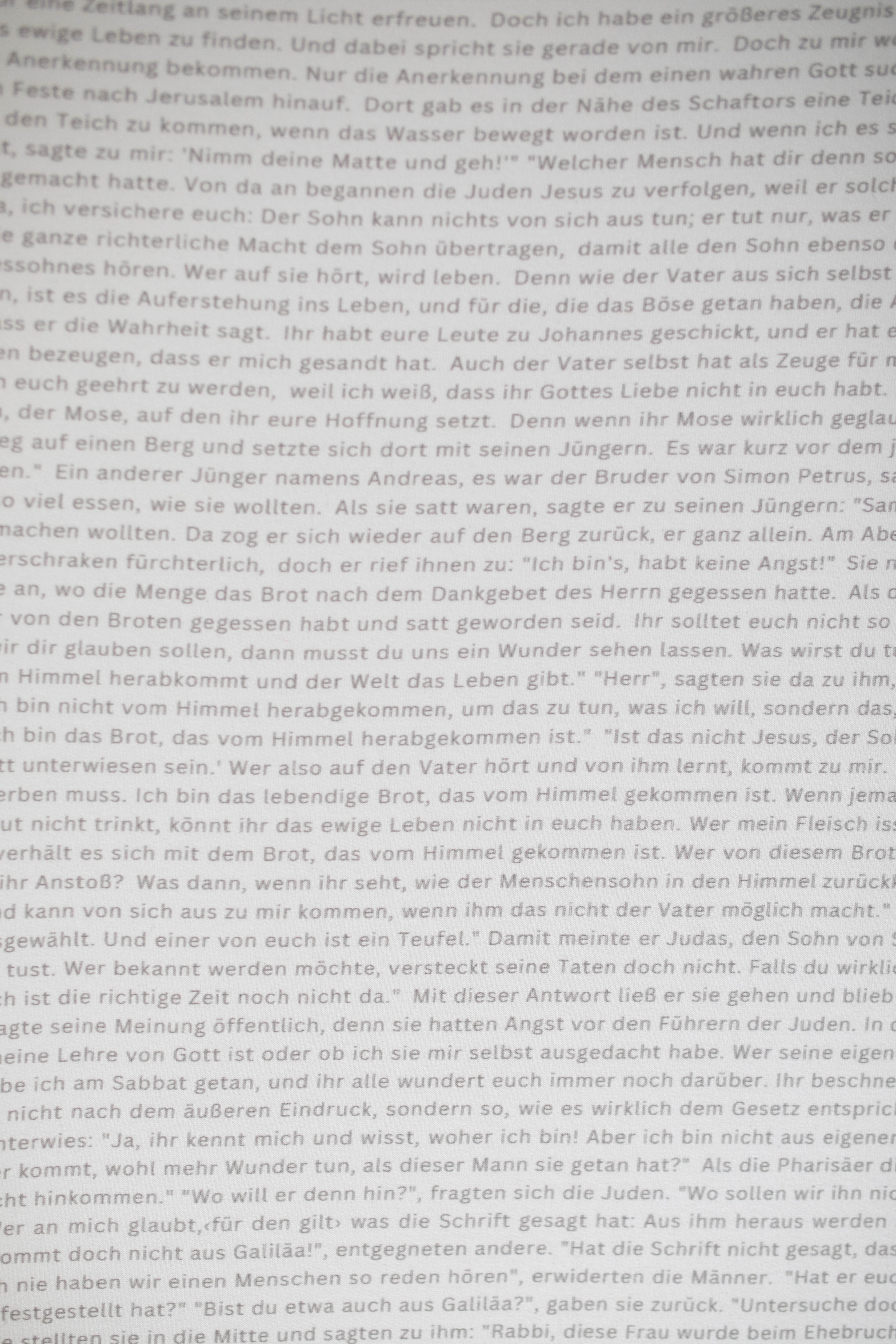 Kinderspannbettlaken mit Johannesevangelium 70x140cm