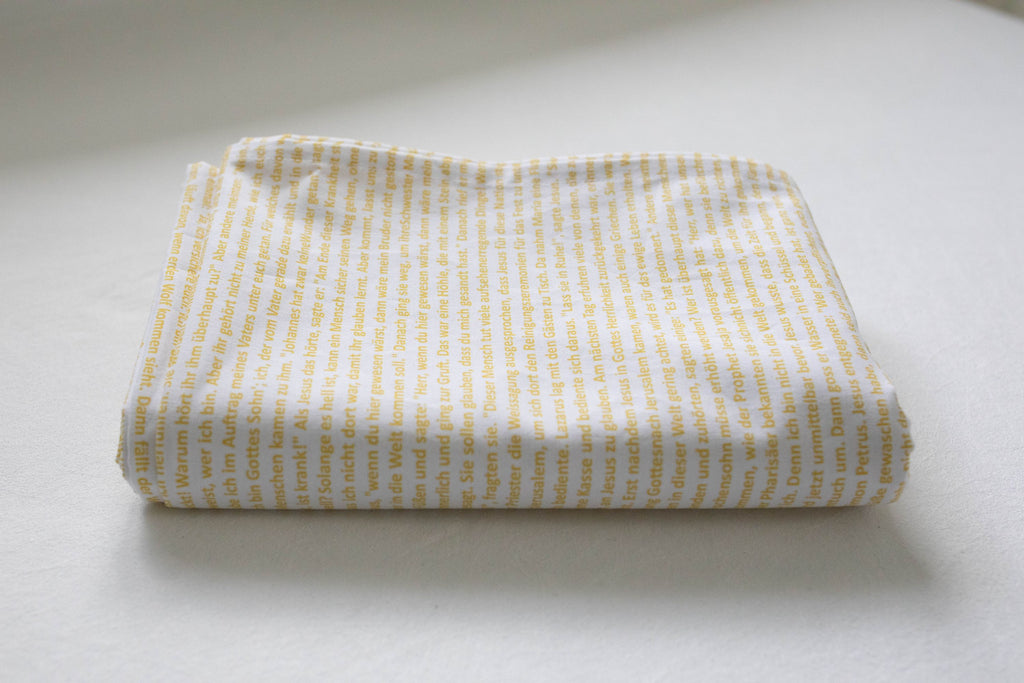 Bettlaken mit Johannesevangelium Gold 140x200