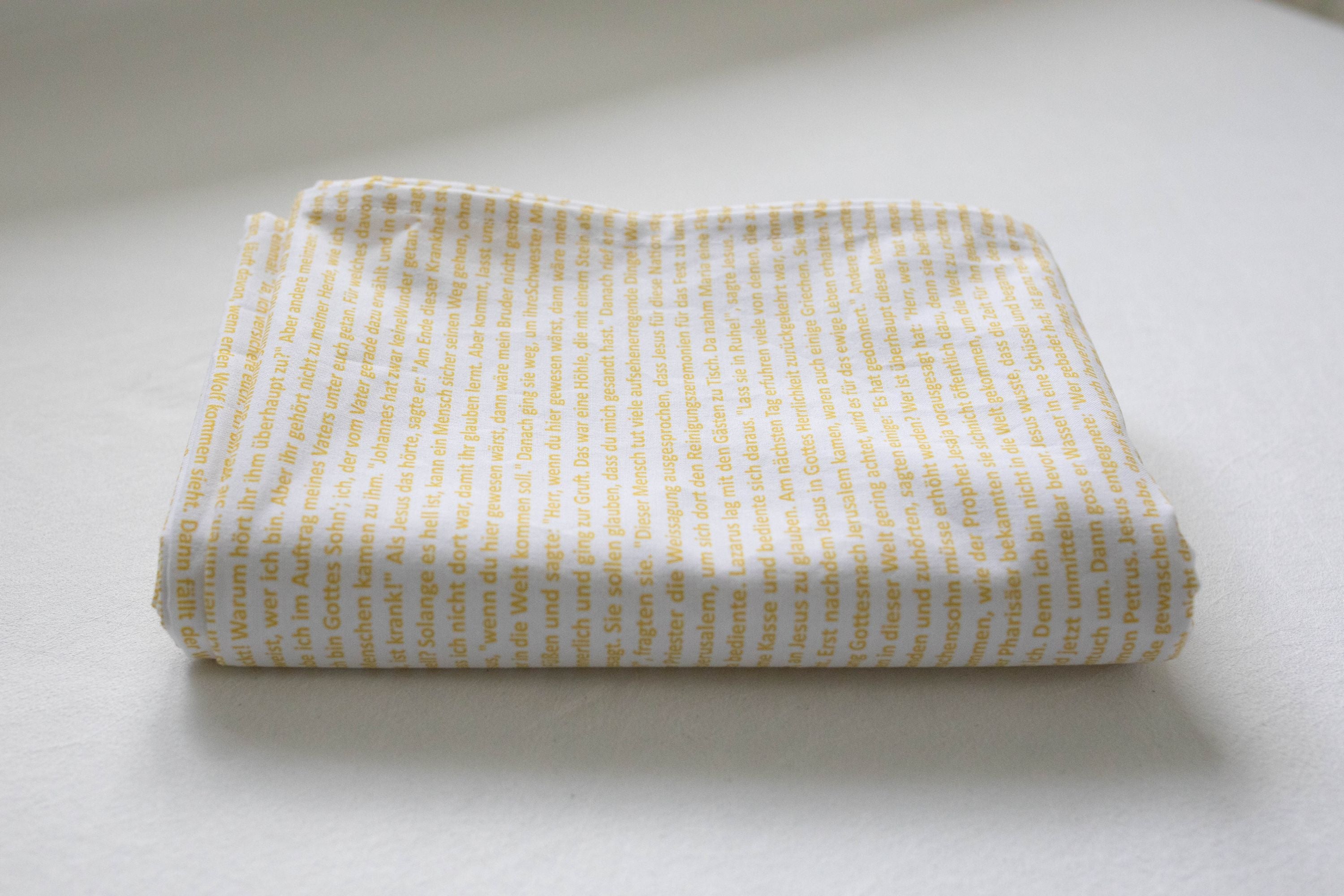 Bettlaken mit Johannesevangelium Gold 140x200