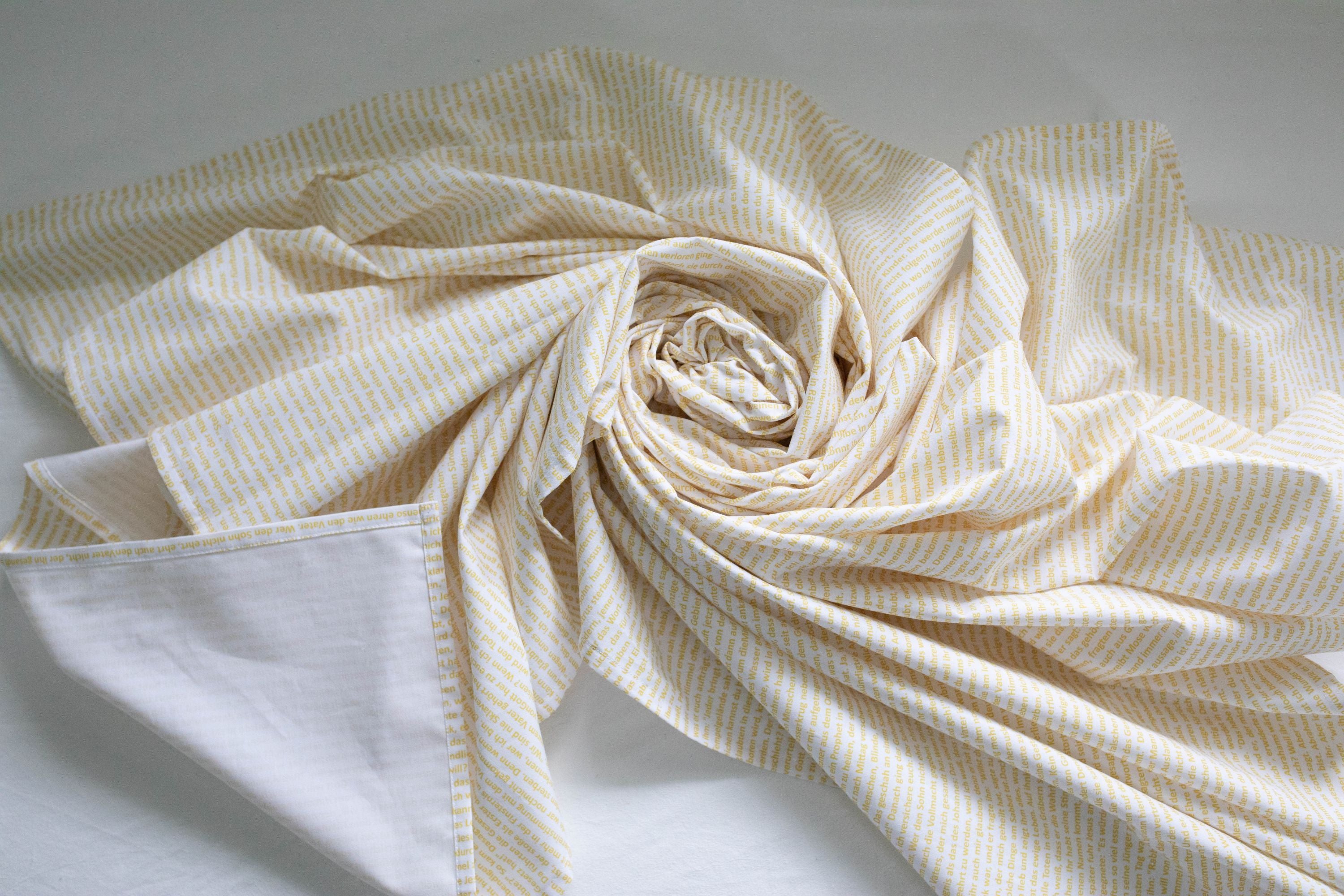 Bettlaken mit Johannesevangelium Gold 140x200